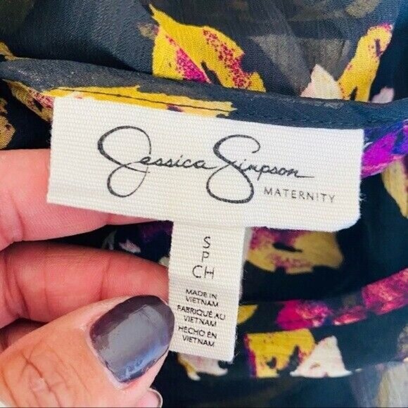 JESSICA Simpson Ruffled Floral-Print Dress size small - Picture 6 of 9